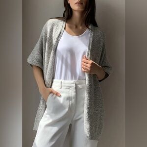 Aritzia Community Sweater Cardigan Ionic Cape Grey/White/Black